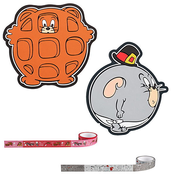 TOM & JERRY Capsule Goods Collection [Assorted 4 type set (3.Rubber coaster (Jerry)/4.Rubber coaster (Tuffy)/5.Masking tape A/6.Masking tape B)]