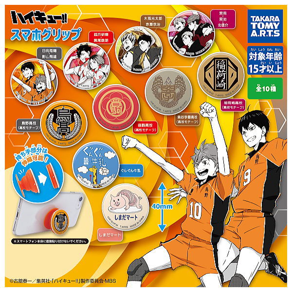 Haikyu !! Smartphone Grip [All 10 type set (Full Complete)]