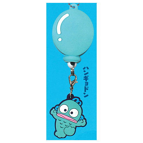 Sanrio Characters Hapidanbui Balloon Reel Key Chain [6.Hangyodon]