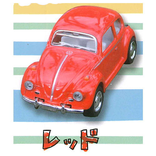 1/64 Volkswagen VW type1 Beetle Diecast Pullback Mini Car [1.Red]
