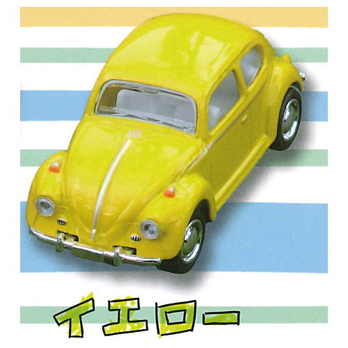 1/64 Volkswagen VW type1 Beetle Diecast Pullback Mini Car [4.Yellow]