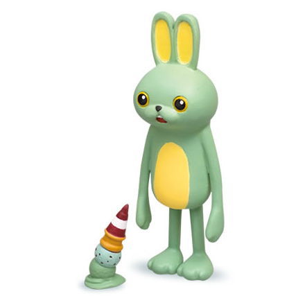 Subetegaoshimaininatta Rabbit mascot figure [2.Green rabbit and double ice cream]