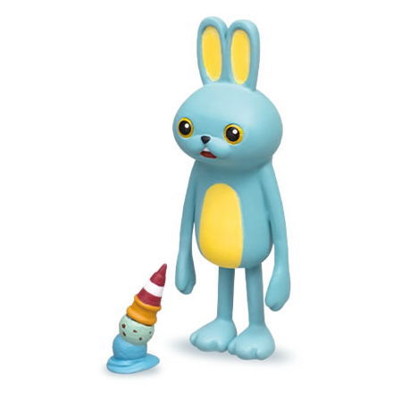 Subetegaoshimaininatta Rabbit mascot figure [3.Blue rabbit and double ice cream]