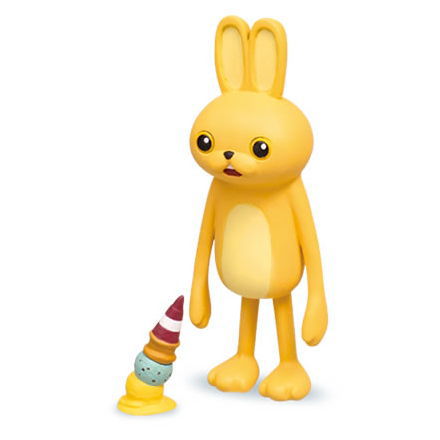 Subetegaoshimaininatta Rabbit mascot figure [4.Yellow rabbit and double ice cream]