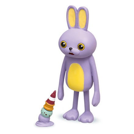 Subetegaoshimaininatta Rabbit mascot figure [5.Purple rabbit and double ice cream]