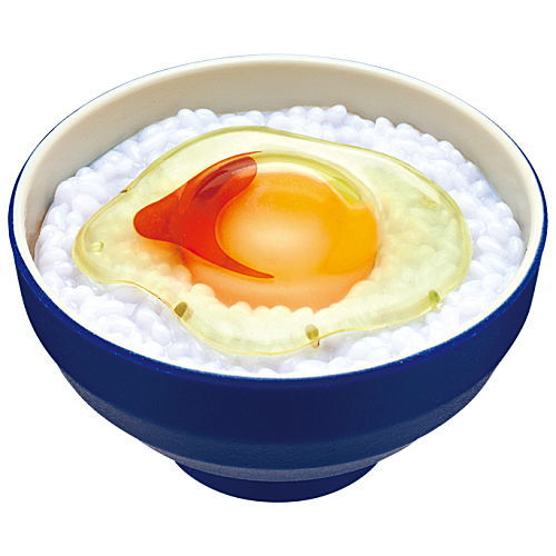 Ikura & Tamagokakegohan light [1.Namatamago (blue bowl)]