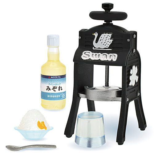 Japanese shaved ice miniature collection [2.BLACK SWAN (Ikenaga Iron Works Co., Ltd.) + My Syrup Mizore (Meidi-ya Co., Ltd.)]