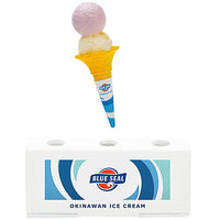 BLUE SEAL Miniature Collection [7.Blue Seal Cone Ice (Red Potato & Salt Chinsuko) + Ice Stand]