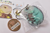 Green iguana, giant gecko and tokay gecko mascot ball chain [3.Green iguana (blue)]