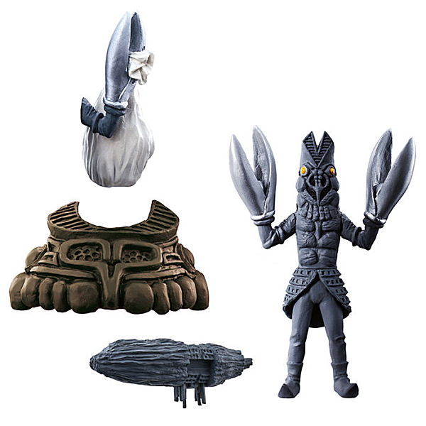 Gashapon HGX Ultraman Tsuburaya Pro Part.2 Riku Sanjo Selection [Assorted 2 type set (4.Alien Baltan 5th x spaceship/5.Alien Baltan 6th Spacecraft x Replacement Arm (6th Generation))]