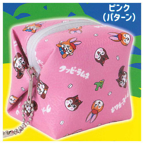 KUPPY RAMUNE Cube Pouch [5.Pink (pattern)]
