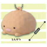 Sumikkogurashi Rubber mascot key chain [3.Tonkatsu]