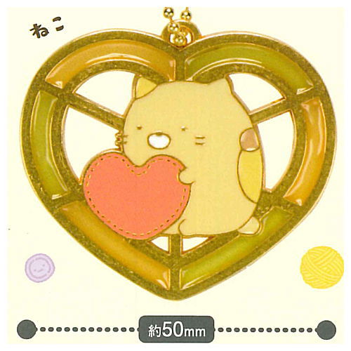 Sumikkogurashi Stained Glass Key Chain Shirokuma no Tezukuri Plush Toy [4.Neko]