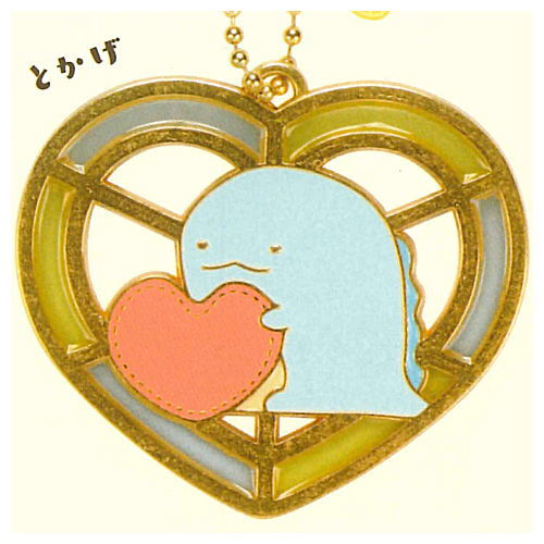 Sumikkogurashi Stained Glass Key Chain Shirokuma no Tezukuri Plush Toy [5.Tokage]