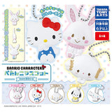 Sanrio Characters PETANCO Mascot team White [All 5 type set (Full Complete)]