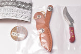 Die-cast! With case! Super mini camping knife mascot [3.Push knife]