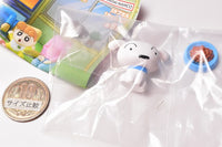 Crayon Shin-chan Nohara Family Danran Mascot Action kamen ni henshindazo [5.Shiro & food plate]