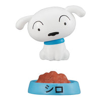 Crayon Shin-chan Nohara Family Danran Mascot Action kamen ni henshindazo [5.Shiro & food plate]