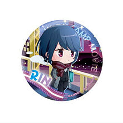 Gashapon kuji Yurucamp Assort Part.2 [15.C award: Can Badge Rin Shima B]