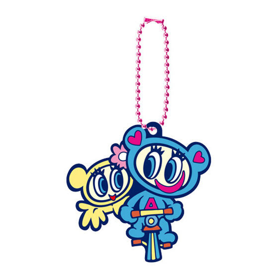 moca2点キャラクターヴィンテージセットMiss Blue Pet ANGEL BLUE Capsule rubber mascot [7.Nakamura-kun & Hana-chan