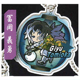 Pita! Deforme Kimetsu no Yaiba Yorunomimawari Acrylic key chain [1.Giyuu Tomioka]