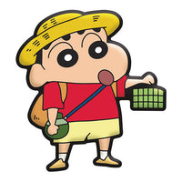 Crayon Shin-chan Pukkuri Rubber Magnet [6.Shin-chan (insect catching)]