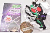 Futo Tantei Capsule Rubber Mascot [8.Kamen Rider W CycloneJoker (A)]