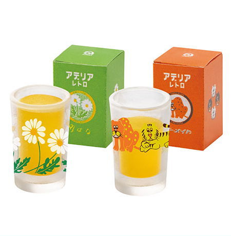 Aderia Retro Miniature Collection [2.Medium cup 8: Orange juice set Nobana / Zoomate]