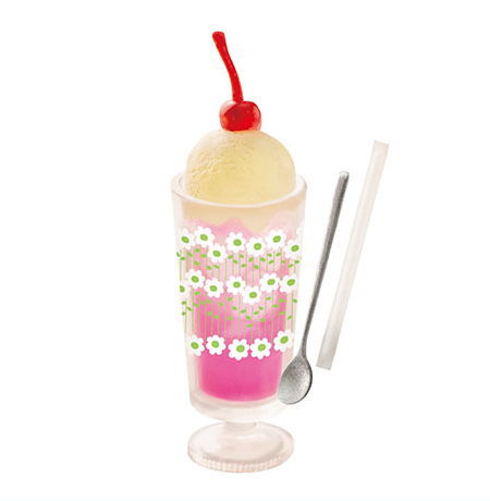 Aderia Retro Miniature Collection [7.Glass with legs: Cream soda (pink) Rhapsody]