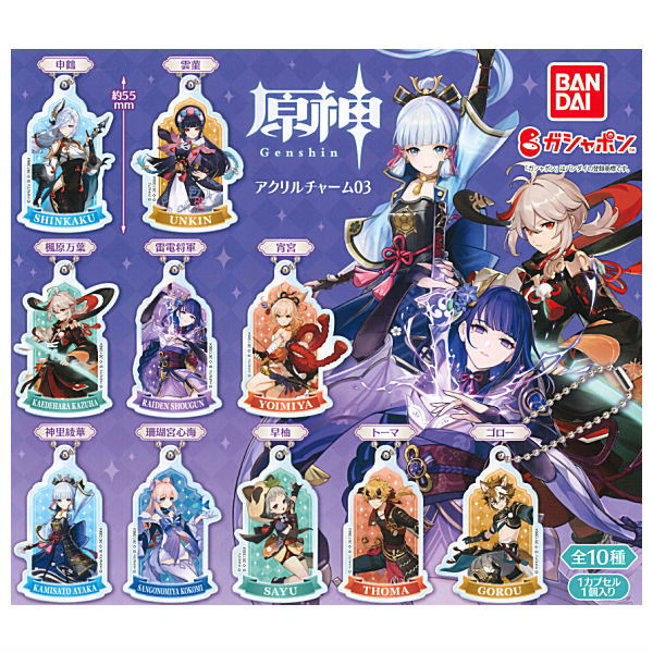 Genshin Impact Acrylic Charm 03 [All 10 type set(Full Complete)]