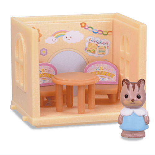 Sylvanian Families Tsunagaru oheya Fun Forest Kindergarten [3.Table Set and Baby Walnut Squirrel (Ambrose)]