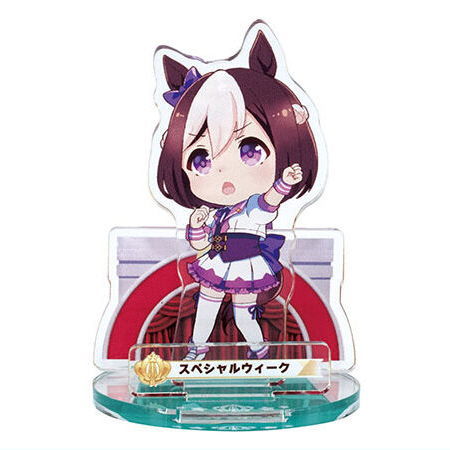 Umamusume Pretty Derby Derby Pose in the paddock! acrylic stand [11.Special Week (pedestal with background)]