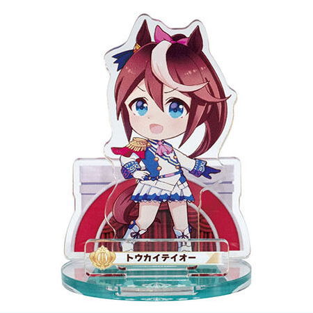 Umamusume Pretty Derby Derby Pose in the paddock! acrylic stand [12.Tokai Teio (pedestal with background)]