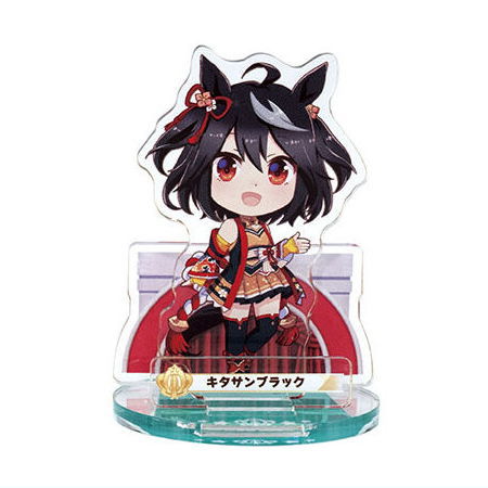 Umamusume Pretty Derby Derby Pose in the paddock! acrylic stand [20.Kitasan Black (pedestal with background)]