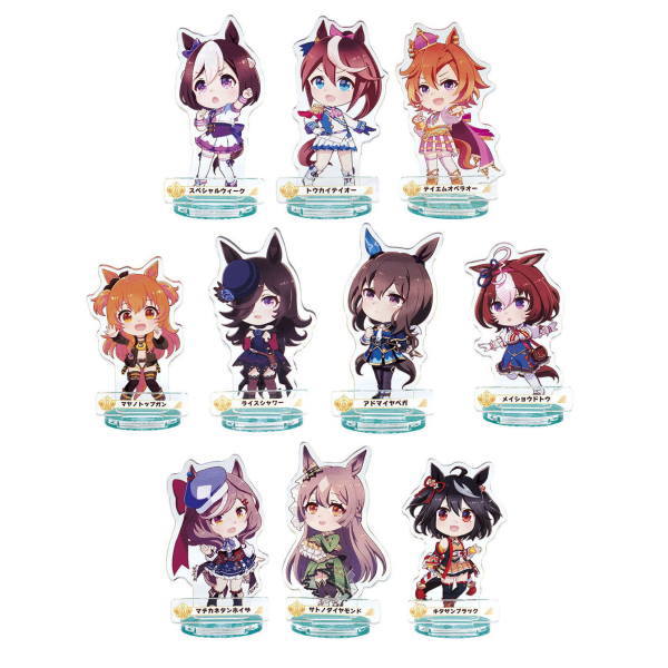 Umamusume Pretty Derby Derby Pose in the paddock! acrylic stand [Normal pedestal 10 type set(Pedestal with background are NOT including)]