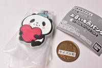 Okaimono panda capsule rubber mascot [5.Ko panda (Heart)]