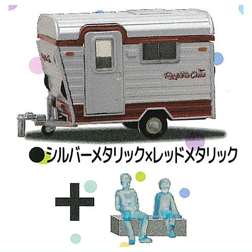 1/64PLUS Camping Trailer Registro Cuco Edition [3.Silver Metallic x Red Metallic]