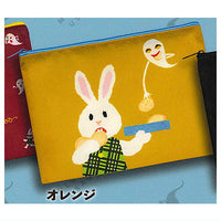 Keiko Sena Megane usagi BIG Pouch [4.orange]