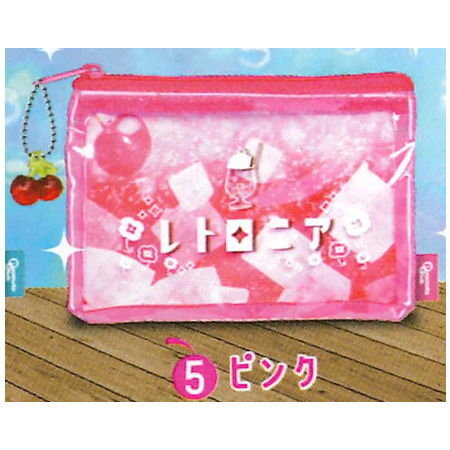 Retronia cream soda clear pouch [5.pink]