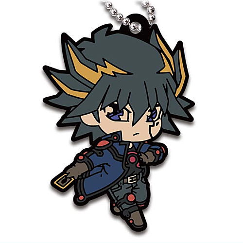 Deformed Rubber Yu-Gi-Oh! Series Successive hero key holder [3.Yusei Fudo]