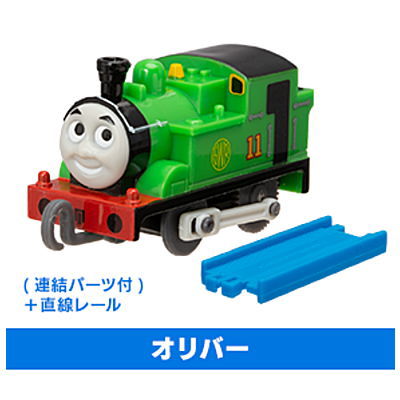 Capsule Plarail Thomas Friends Of Tidmouth Sheds Edition [13.Oliver (with Connection parts) + Straight rail]
