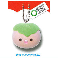 Art Univ Technicolour aska.Fluffy flocky ball chain mascot [6.Sakuramochi-chan]