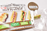 1/12 size real miniature long bread sandwich [3.Avocado flatbread]