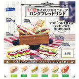 1/12 size real miniature long bread sandwich [All 6 type set (Full Complete)]