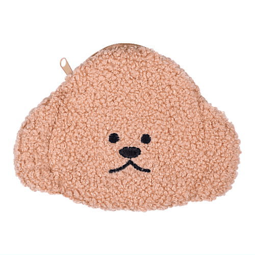 Mokomoko Toy Poodle Plush Pouch [1.Mokokao Pouch (Red)]