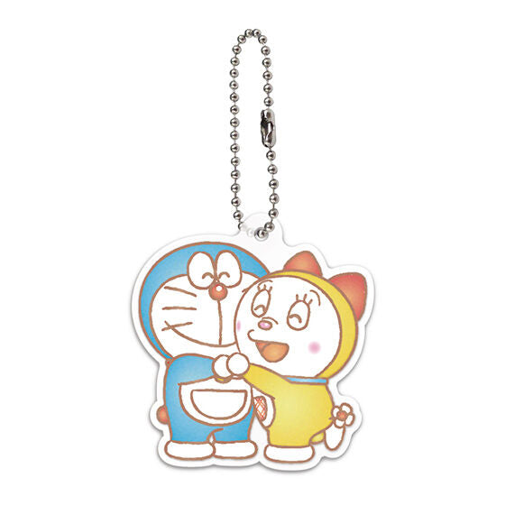 Doraemon Issho ni odekake! double acrylic charm [4.Doraemon & Dorami]