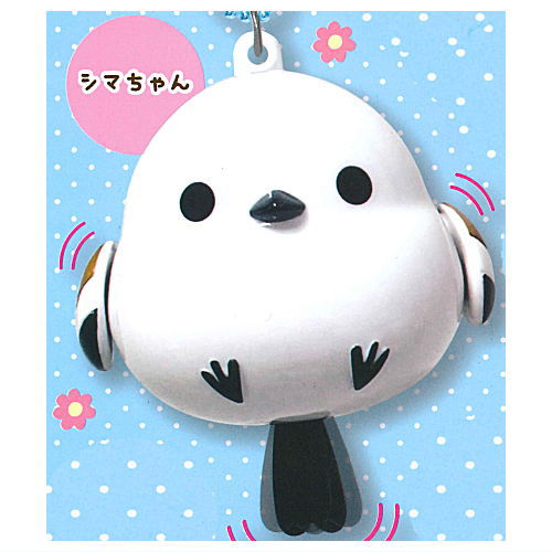 Fukufuku Shimaenaga Purapura Mascot Keychain [1.Shima-chan]