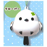 Fukufuku Shimaenaga Purapura Mascot Keychain [4.Clover]