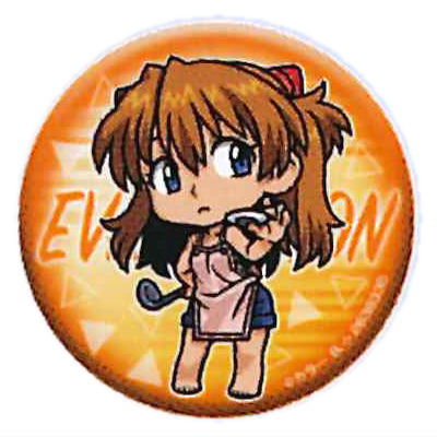 Gashapon kuji Evangelion Assort 05 [14.C award: Can Badge Asuka Shikinami Langley B]