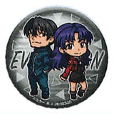 Gashapon kuji Evangelion Assort 05 [16.C award: Can Badge Misato Katsuragi & Ryoji Kaji]